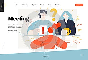 Business topics - meeting, web template