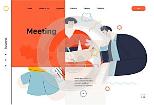 Business topics - meeting, web template