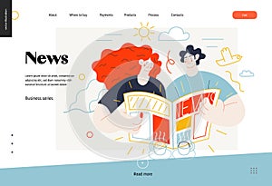 Business topics - news, web template