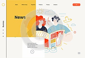 Business topics - news, web template