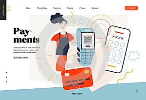 Business topics - payments, web template