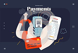Business topics - payments, web template