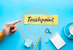 Business touchpoint for idea concepts.marketing and plan