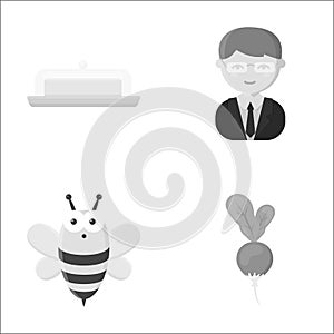 Business, trade, ecoproduct and other web icon in monochrome style. radish, vegetable, leaf icons in set collection. photo