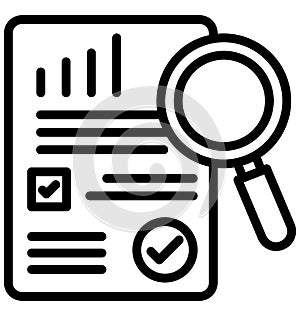 Audit Isolated Vector Icon which can easily modify or edit