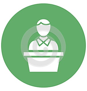 Lecturer Isolated Vector Icon which can easily modify or edit