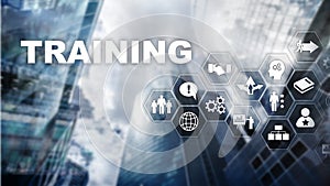 Business training concept. Training Webinar E-learning.