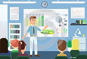 Business Training Concept. Vector Illustration.