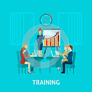 Business Training Flat Icon