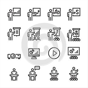 Business Training Icons people Vector illustration