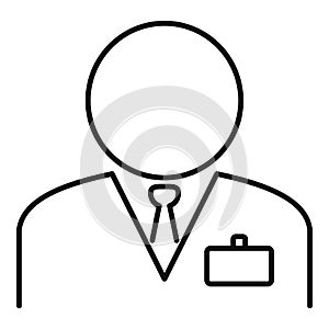 Business training manager icon, outline style