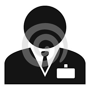 Business training manager icon, simple style