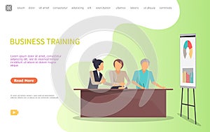 Business Training of Workers Whiteboard and Charts