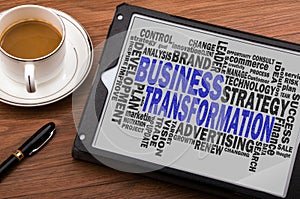 Business transformation word cloud