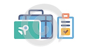 Business Travel Document Icon: Planning & Itineraries, vector design Generative AI