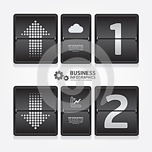 Business travel infographic airport timetable design style.