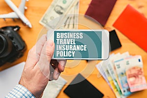Business travel insurance policy online mobile app