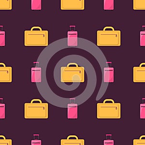 Business Travelling Luggage Vector Illustration