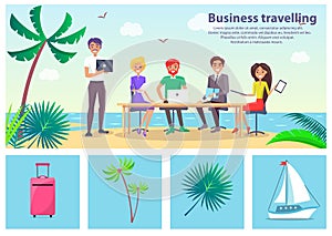 Business Travelling People Vector Illustration