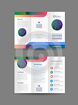 Business Tri-fold Brochure Design | Three Folded Flyer | Handout Design