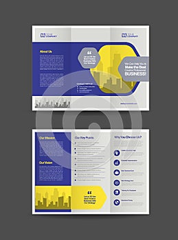 Business Tri-fold Brochure Design | Three Folded Flyer | Handout Design