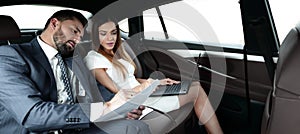 Business trip- Talking on mobile to work of car