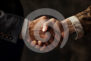 Business trust handshake. Generate Ai