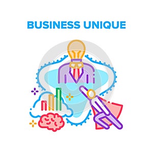 Business Unique Success Idea Vector Concept Color