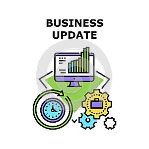 Business Update Vector Concept Color Illustration