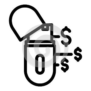 Business usb flash icon outline vector. Drive pen