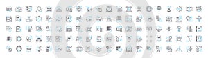 Business valuation vector line icons set. Valuation, Business, Analysis, Asset, Price, Market, Equity illustration