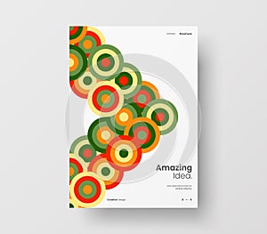 Business vector A4 vertical orientation front page mock up. Modern report cover abstract geometric illustration design layout.