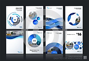 Business vector. Brochure template layout, cover soft design ann photo
