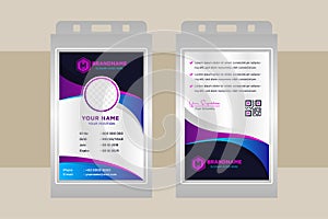 Business vector design elements for graphic layout of corporate id card.