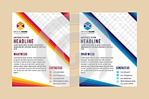 Business vector design elements for graphic layout of vertical flyer