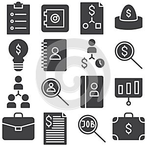 Business vector icons set
