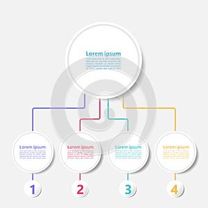 Business vector infographics timeline design template with 4 options modern vector illustration