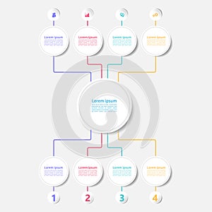 Business vector infographics timeline design template with 4 options modern vector illustration