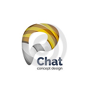 Business vector logo template - chat cloud