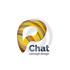 Business vector logo template - chat cloud