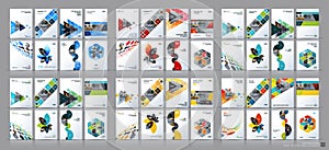 Business vector mega set. Brochure template layout, cover design