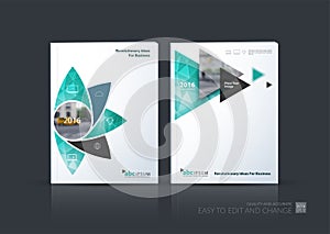 Business vector set. Brochure template layout, cover design annu