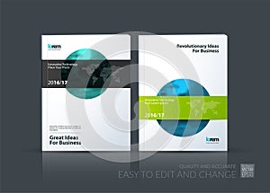 Business vector set. Brochure template layout, cover design annu