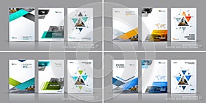 Business vector set. Brochure template layout, cover design annu