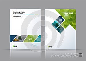 Business vector set. Brochure template layout, cover design annu
