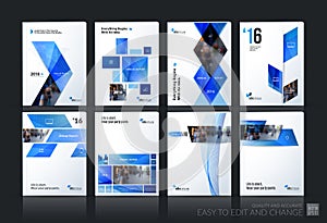 Business vector set. Brochure template layout, cover design annu