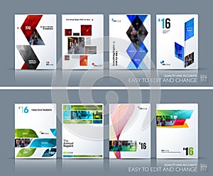 Business vector set. Brochure template layout, cover design annu