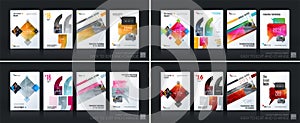 Business vector template mega set. Brochure layout, cover modern