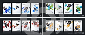 Business vector template mega set. Brochure layout, cover modern