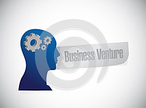 business venture thinking brain sign concept